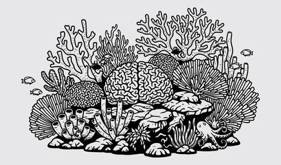 coral under water.eps