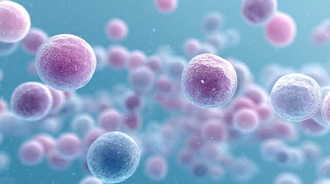 Depiction of phospholipid vesicles forming spontaneously in aqueous solution