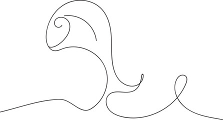 One-Line Ocean Wave — Minimal Line Art Vector