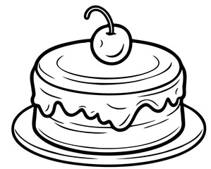 cake with cherry birthday