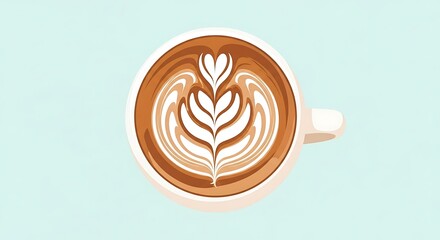 Latte Art Top View. (3)