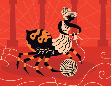 greek mythology arachne woman turned into spider