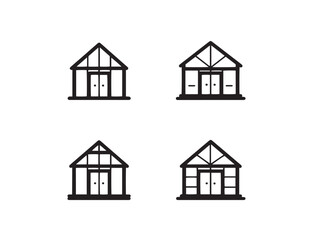 Professional Greenhouse Symbol Pack Creative Minimal Line Art Vector