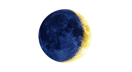 Isolated Waxing Gibbous Moon a Celestial Body Illuminated Partially by Sunlight Image