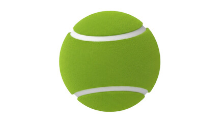 Isolated textured tennis ball for recreational sports and games, professional team competition