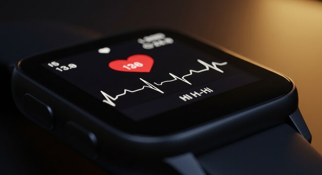 Monitoring heart rate trends fitness tracker display technology indoor health awareness