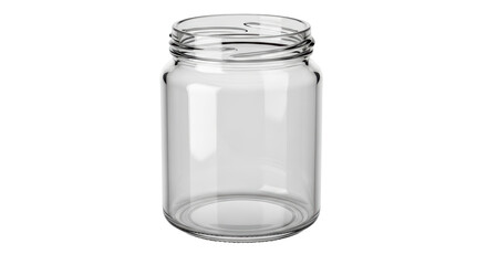 Isolated shiny glass jar is ready for homemade food storage in the modern kitchen decor