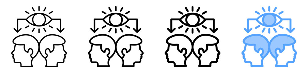 Self Awareness Icon Different Style Outline Collection Set 