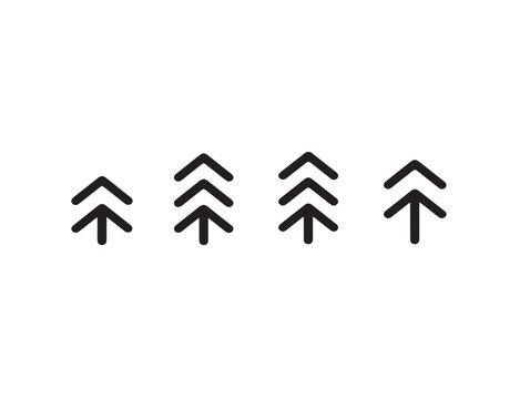 Elegant Increase And Decrease Symbol Modern Vector Design