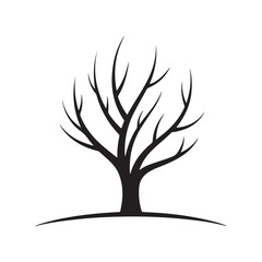 Black Tree Silhouette Vector illustration eps