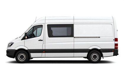 White delivery van side profile