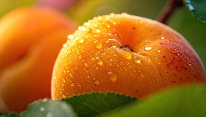Close up of a ripe apricots