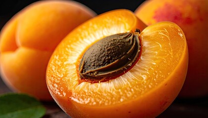Close up of a ripe apricots