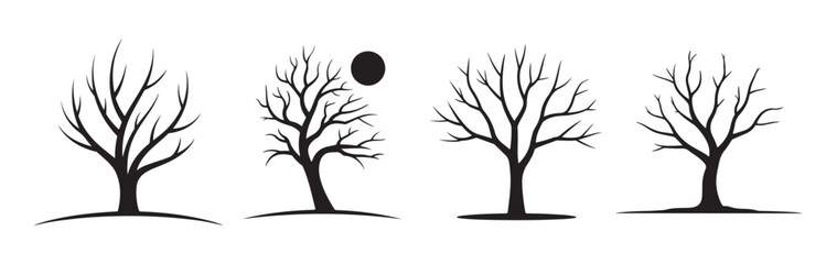 Leafless Trees Vector Illustration eps