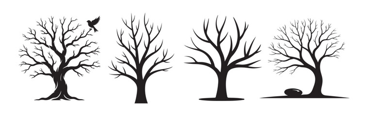 Leafless Trees Vector Illustration eps