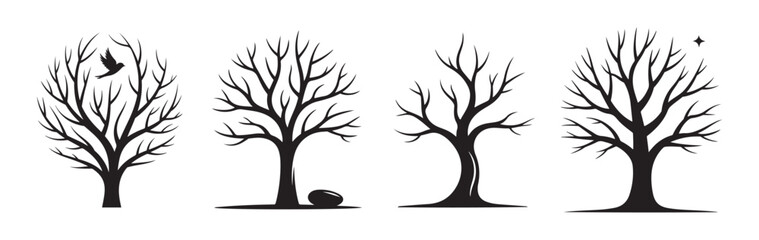 Leafless Trees Vector Illustration eps