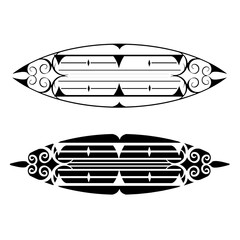 Design ornament clip art in black & white