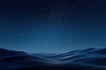 Fototapeta premium Dark, starry night over rolling hills