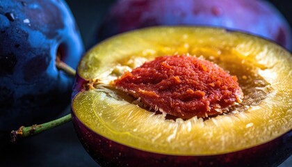 Close up of fresh plums