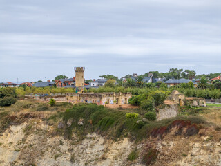 Fototapeta premium Fuerte de defensa la Galea o Castillo del Príncipe en Punta Galea, ría del Nervión, Guecho, Vizcaya País Vasco (España)