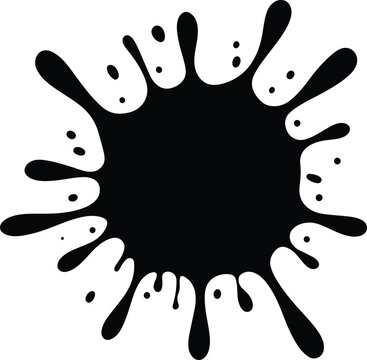 Naklejki black ink splashes