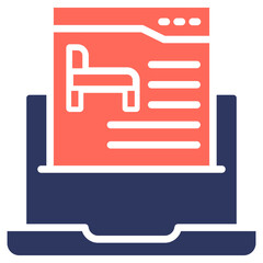 Hotel Reservation glyph color icon