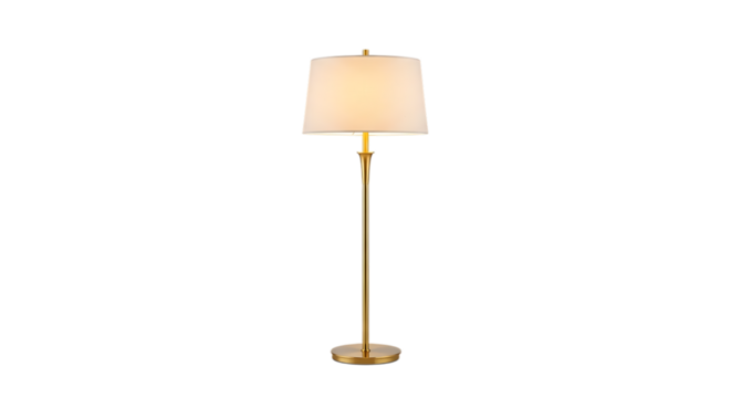 Gold Floor Lamp with Cream Lampshade image graphic
