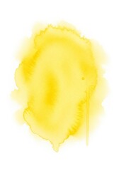 Abstract watercolor design with vibrant yellow color, perfect for backgrounds, textures, and artistic projects. Evokes feelings of warmth, creativity, freshness, and energy