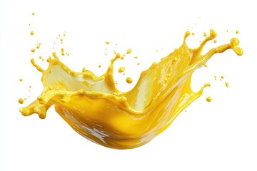 Fototapeta premium Bright yellow liquid splash