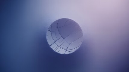 Obraz premium Abstract cracked sphere with textured surface and gradient background image photo