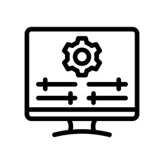 Panel Line Icon - Vector Illustration