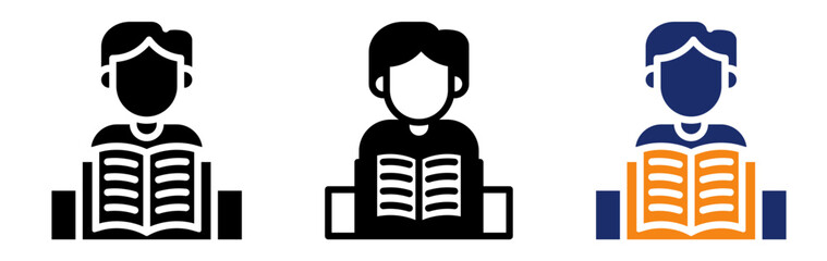 Self Learning Icon Collection Glyph & Mixed Style 