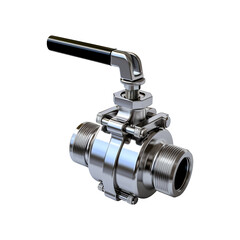 Ball valve, isolated on transparent background