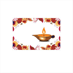 Happy Diwali Colorful Typography with Sparkles – Festival Greeting Vector on White Background