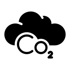 co2 glyph icon