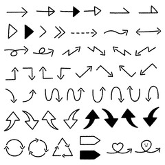 こまごま矢印セット　手描き風