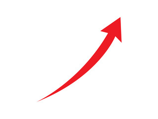 red up curve arrow icon