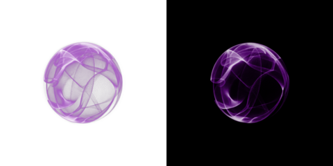 Elegant Purple Energy Spheres with Transparent Overlay – High-Quality PNG Photo for Creative Designs