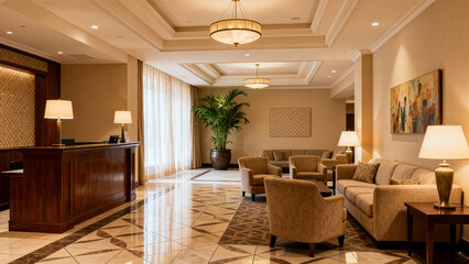 Reception of a luxury hostel