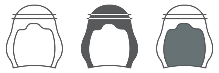 Fototapeta premium Keffiyeh icon, ramadan and islam, muslim hat sign, vector graphics, a linear pattern on a white background, editable stroke