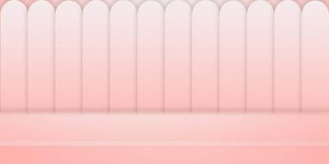 Background of a graphic table with a pink gradient illustration.