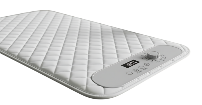 White Quilted Heating Pad with Digital Controller electric blanket