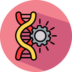 Genetic Engineering lineal color icon
