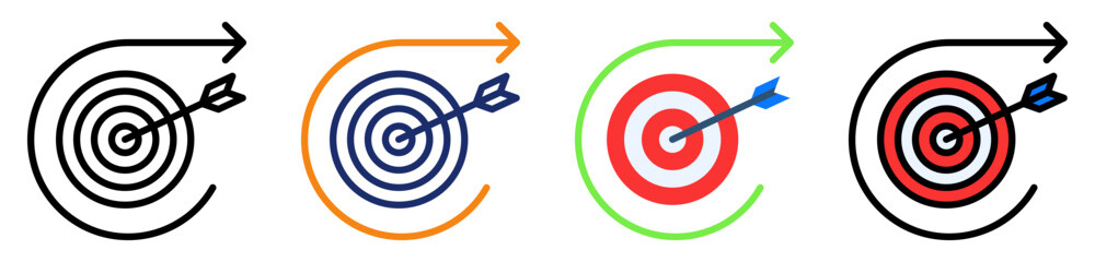 Future Goals Icon Multiple Style Collection Set 