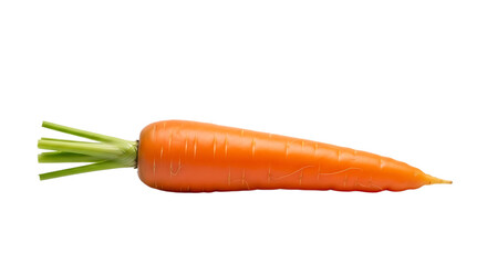 Isolated fresh carrot vegetable root food healthy orange raw diet nutrition vitamins vegetarian ingredient 100 transparent background