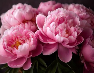 Stunning vibrant pink peonies bloom beautifully with delicate petals and soft center, evoking romance and natural elegance for any occasion.