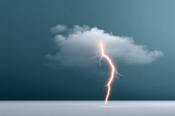 Lightning strikes sky, creating thrilling moment of natural power