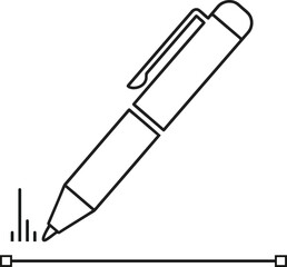 Fototapeta premium Vector art of pen writing on a line