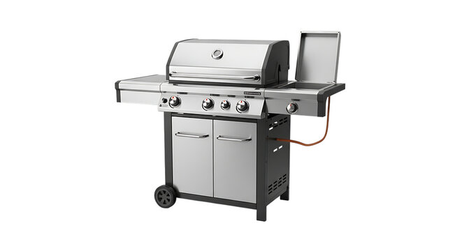 Stainless steel gas grill outdoor cooking bbq grilling barbecue portable propane grill for backyard patio 100 transparent background