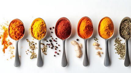 spices on spoons